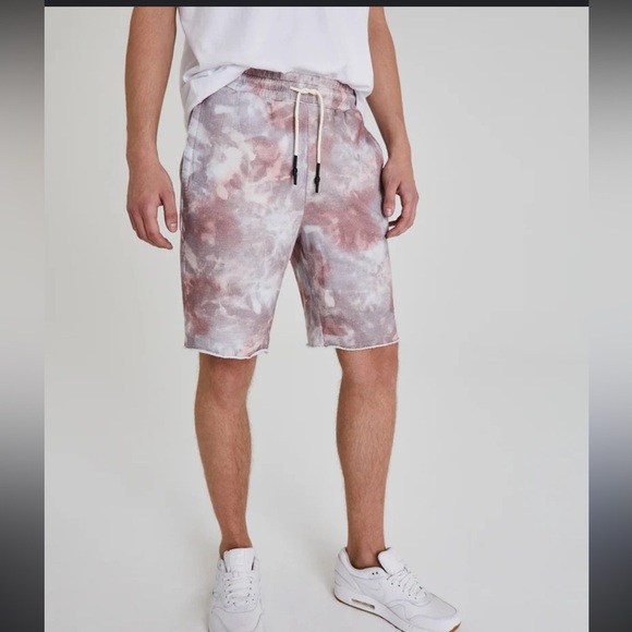 AG  Adriano Goldschmied  Klay Terry Tie Dye Cotton Casual Shorts - Picture 9 of 9